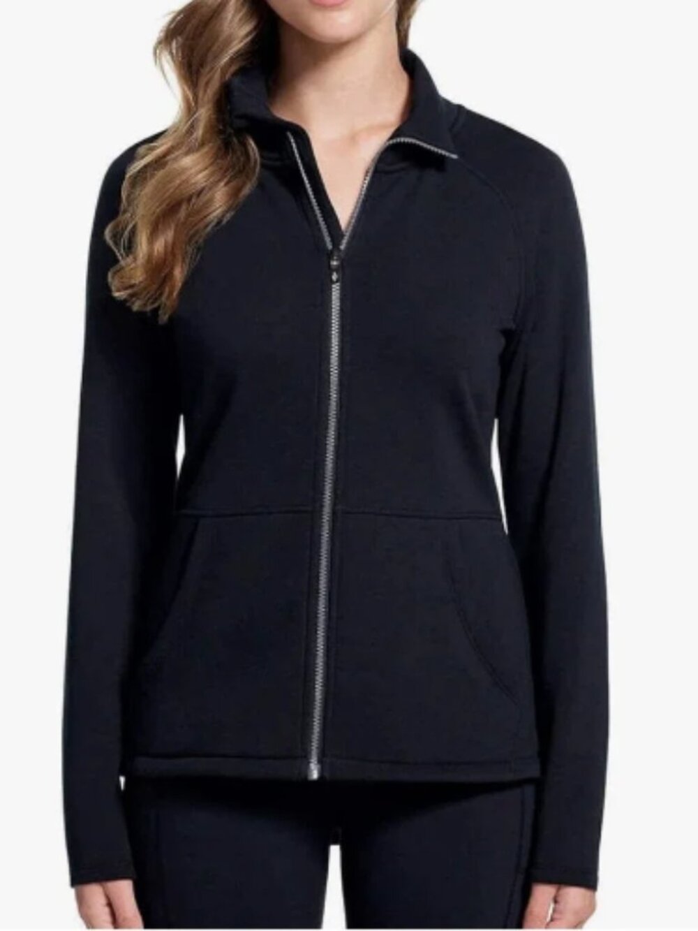 Skechers Go Walk Fleece Full Zip Jacket Sz S Black 71M
